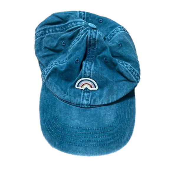 RAINBOW distressed Baseball Hat - Picture 1 of 2